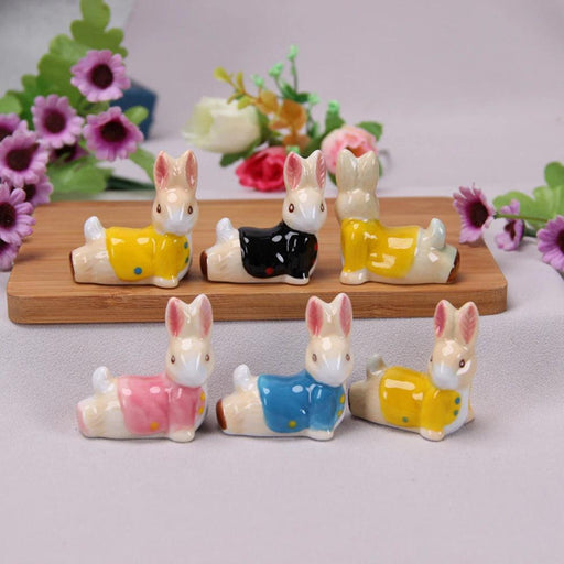 Adorable Japanese Ceramic Rabbit Chopstick Rest for Dining and Home Decor