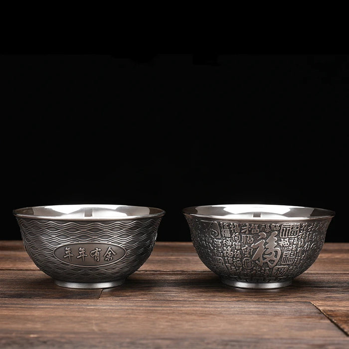 Luxury Handcrafted Sterling Silver Dining Bowl by Big Momofuku