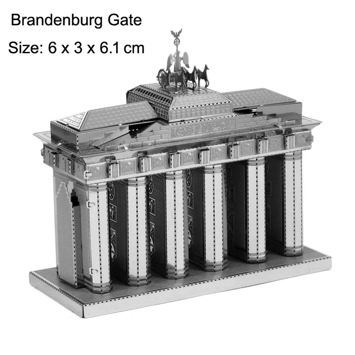 World Landmarks Metal Building Puzzle Kit: Explore Famous Structures with 3D Creativity