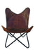 Vintage Brown Leather Butterfly Chair: Elegant Sleeper Lounge for Stylish Home and Outdoor Relaxation