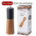 Sophisticated 6-Inch Wooden Salt and Pepper Grinder with Adjustable Grinding Mechanism