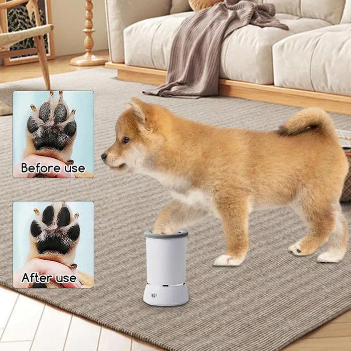 Rechargeable Electric Paw Cleaning Device for Dogs and Cats with Massage Feature