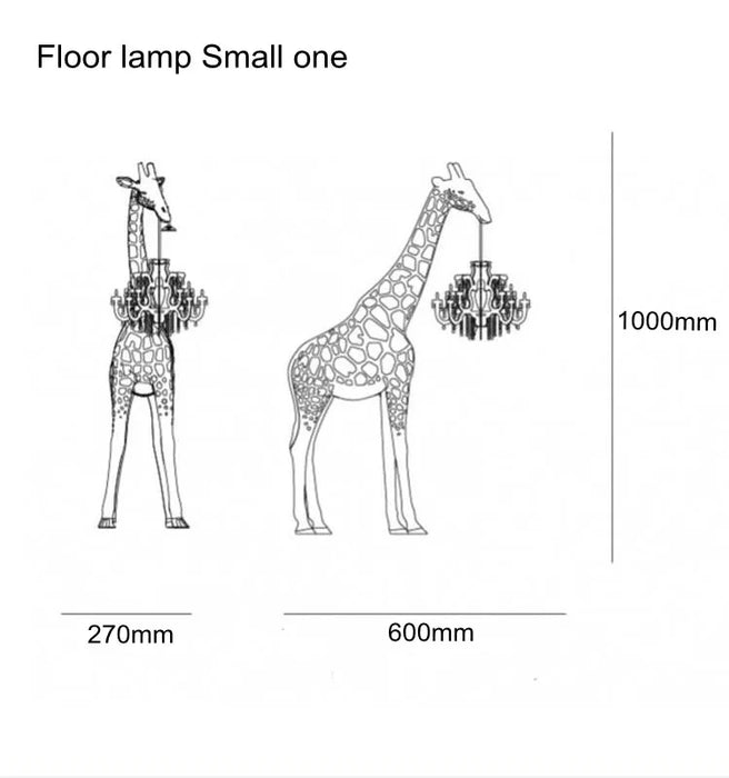 Elegant Giraffe Standing Lamp