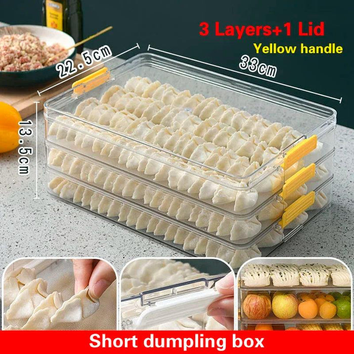 Kitchen Storage Solution Set: Freezer-Safe Box for Fresh Bread, Dumplings, and Vegetables