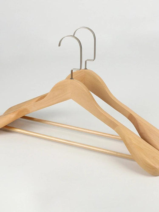 Elegant Solid Wood Suit Hangers - Premium Closet Storage Solution