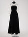 Strapless High Waist Velvet Pleated Evening Gown for Women
