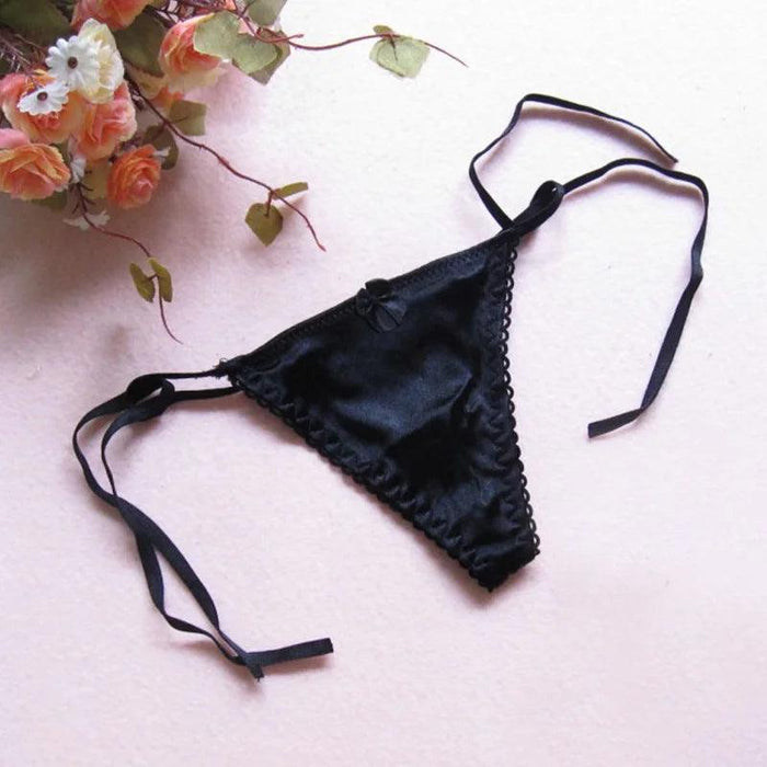 Luxe Silk Lace Thong G-String for Women - Stylish Low Rise Intimate Wear