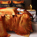 Luxurious Golden Jacquard Satin Bedding Set - 4-Piece Black Duvet & Egyptian Cotton Sheets