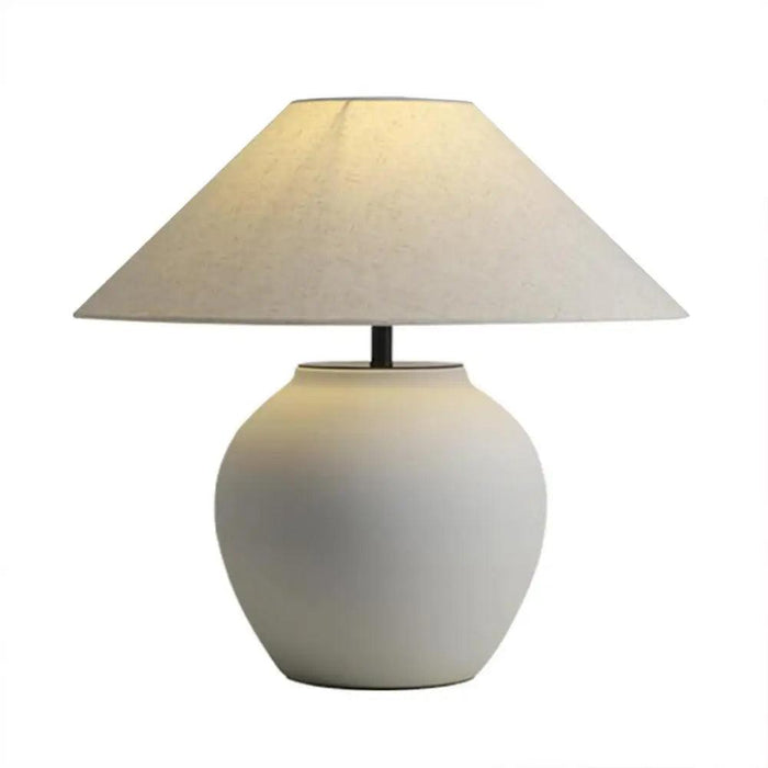 Chic Wabi Sabi Ceramic Table Lamp - Customizable Brightness & Color for Elegant Spaces