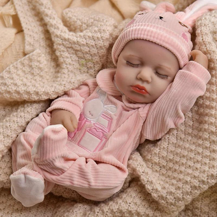 16-Inch Lifelike Reborn Baby Girl Doll - Realistic Full Vinyl Body with Outfit, Ideal for Gifts and Collectors