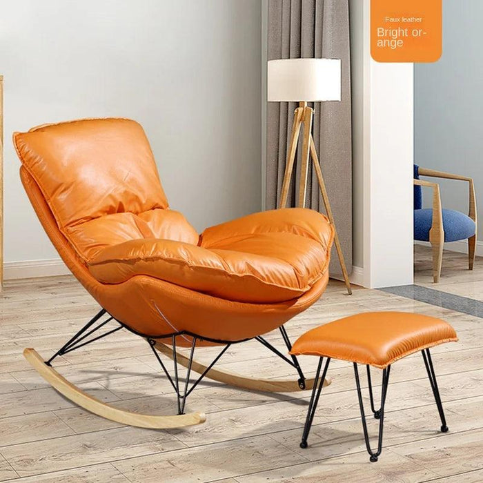 Elegant Lobster Leather Rocking Lounge Chair with Unmatched Comfort and Style