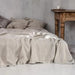 Natural Flax 100% Linen 3-Piece Bed Sheet Set with Pillowcases