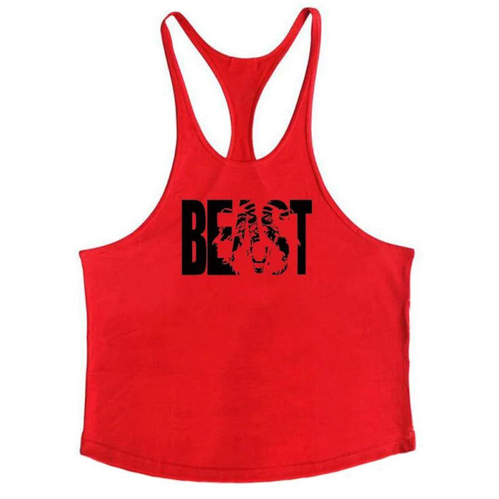 Men's Sleeveless Cotton Tank Top for Bodybuilding and Fitness - Muscle Stringer Vest