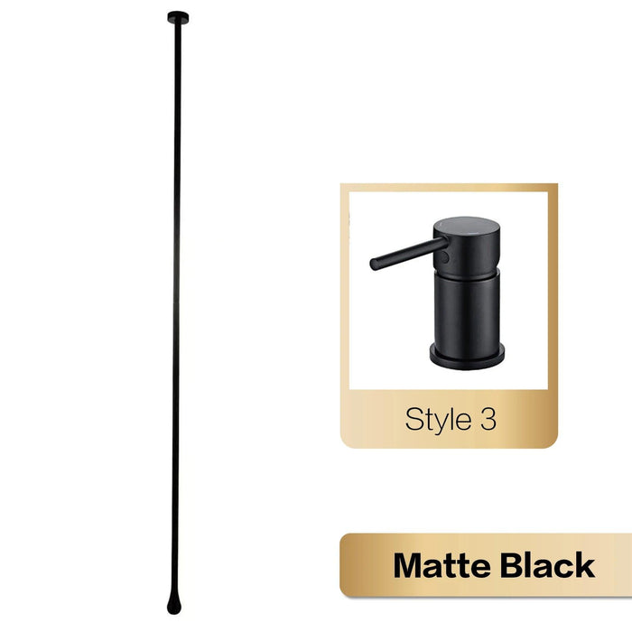 Sleek Black Brass Luxury Bathroom Faucet Set with Single Handle and Dual-Hole Versatility