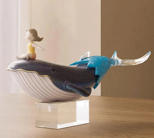 Ocean Serenity Whale Wave Artwork for Chic Home Styling