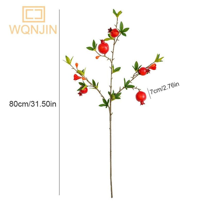 1PC Artificial Pomegranate Branch For Home Decor