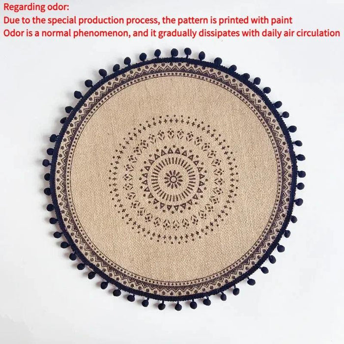 Eco-Friendly Non-Slip Jute Round Placemats - Elegant Dining Table Accessories for Entertaining and Celebrations