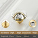 Chic Gold-Base Crystal Glass Knobs for Stylish Kitchen Cabinets and Furniture