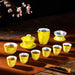 Handcrafted Jade Porcelain Tea Set with Portable Travel Case: A Touch of Elegance Anywhere