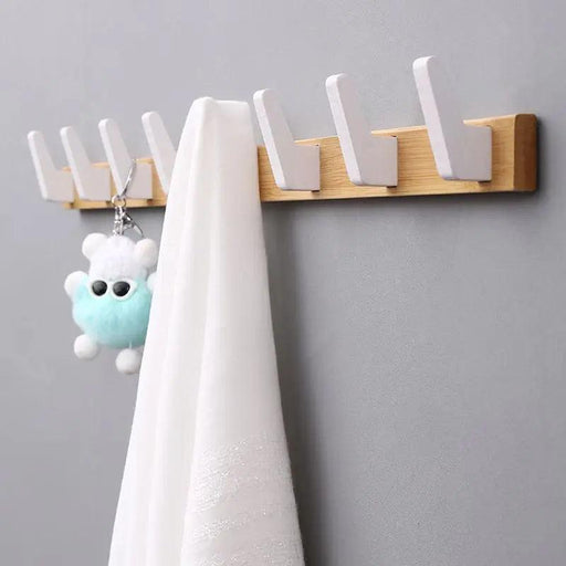 Stylish Solid Wood Wall-Mounted Coat Rack for Chic Home Organization