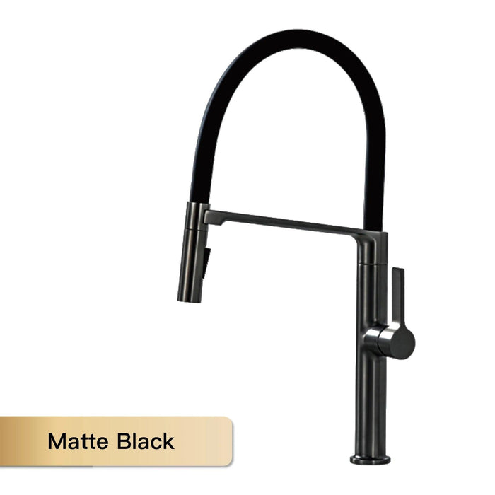 Elegant Gunmetal Magnetic Docking Kitchen Faucet - Stylish Single Handle Hot and Cold Tap