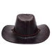 Adventure-Ready PU Leather Cowboy Hat - Stylish Big Brim Fedora for Outdoor Enthusiasts