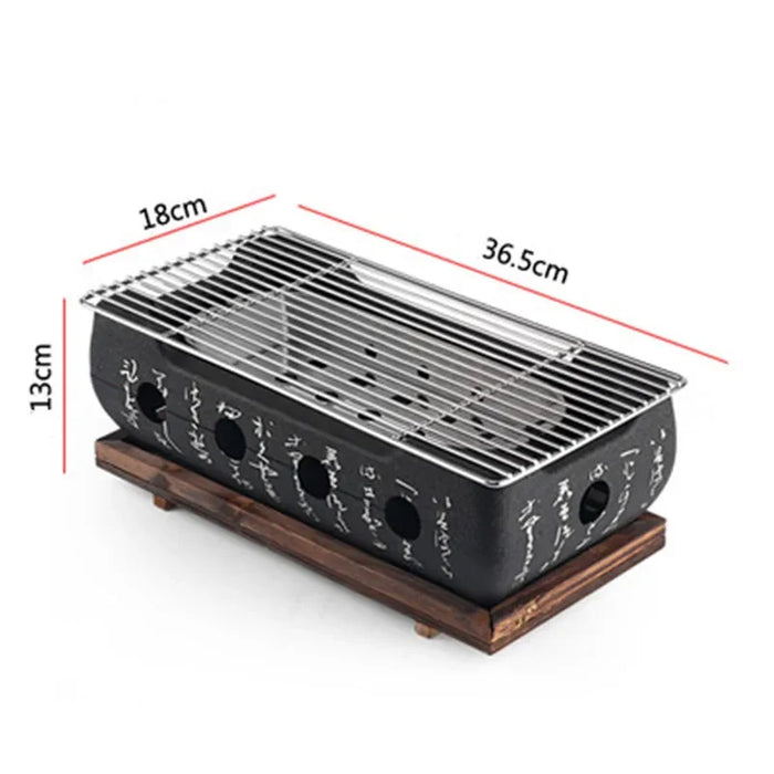 Portable Japanese & Korean Charcoal BBQ Grill Kit with Aluminium Alloy Stove: Your Ultimate Grilling Companion