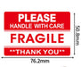 100PCS Premium Fragile Shipping Stickers - High-Visibility Handle with Care Labels