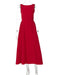 Sleeveless A-line Maxi Gown - Elegant Backless High Waist Dress