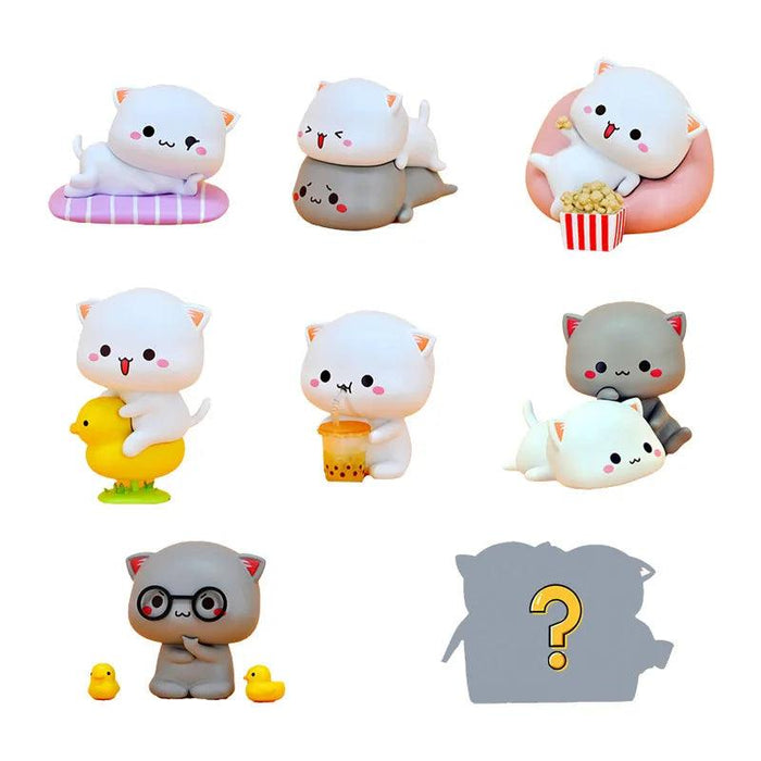 Mitao Enchanted Lucky Cat Surprise Boxes - Charming Collectible Figurines for Whimsical Home Decor