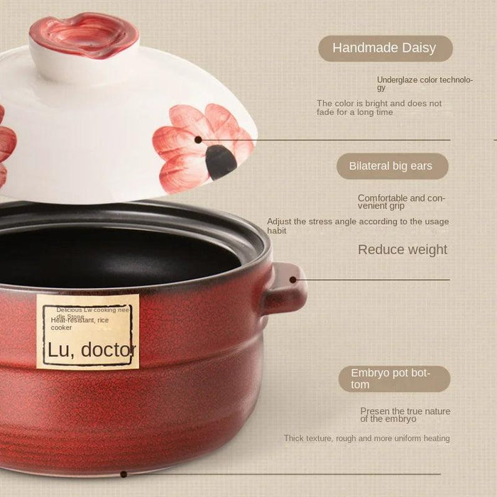 Versatile High-Heat Ceramic Casserole Pot Set for Stovetop Cooking