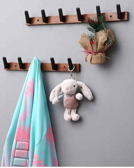 Stylish Solid Wood Wall-Mounted Coat Rack for Chic Home Organization