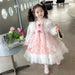 Enchanted Floral Tulle Princess Dress for Girls with Long Sleeves