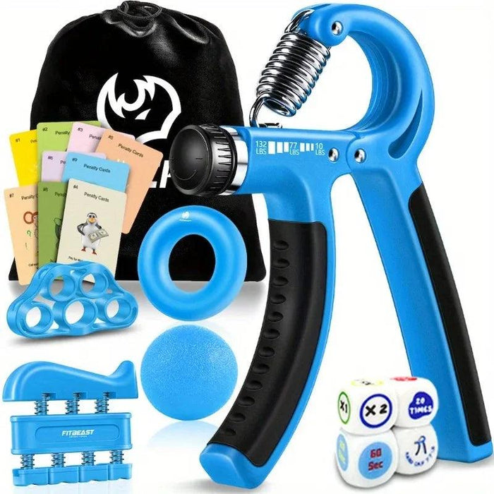 Ultimate 5-Piece Grip Strength Training Kit with Adjustable Resistance and Fun Accessories