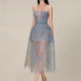 Luxurious Floral Lace and Sequin Evening Dress for Women