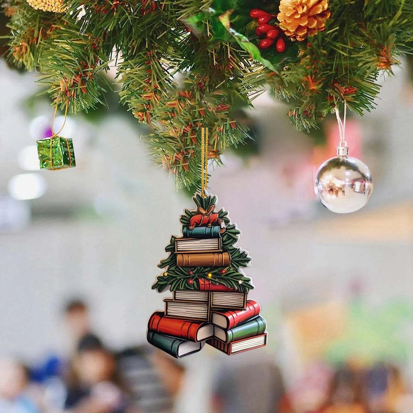 Literary Christmas Tree Decor Set for Book Lovers