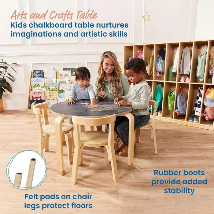 Creative Kids' Chalkboard Activity Table and Chair Set - Educational Wooden Furniture for Imaginative Learning