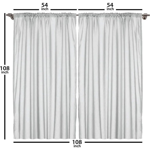 Sophisticated Eggshell Blue Asian Silky Satin Curtain Panels - Luxurious Set of 2, 108" x 108"