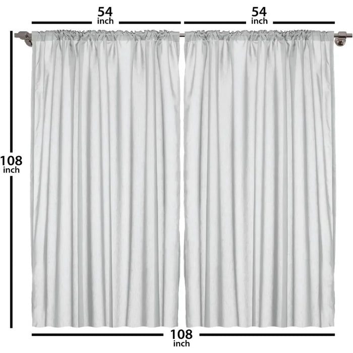 Sophisticated Eggshell Blue Asian Silky Satin Curtain Panels - Luxurious Set of 2, 108" x 108"