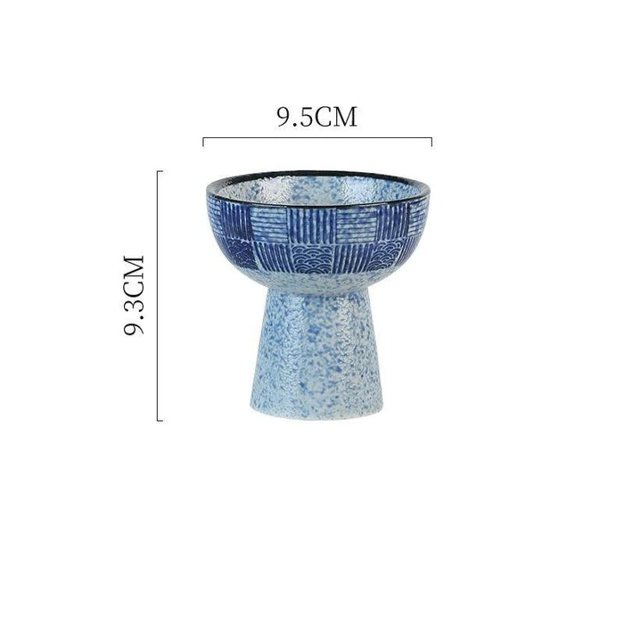 Elegant Blue and White Porcelain Dessert and Snack Bowl