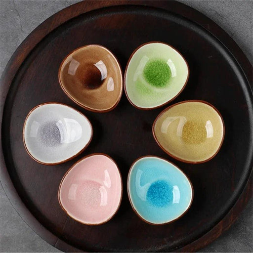 Chic Ceramic Soy Sauce Dipping Dish Set with Multi-Purpose Serving Tray