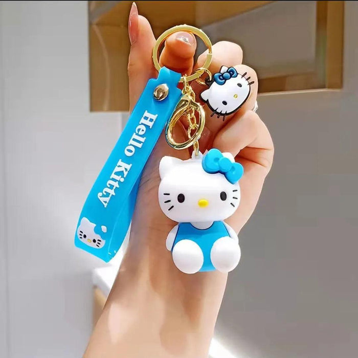 Charming Hello Kitty Silicone Keychain for Car Enthusiasts