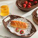 Elegant Imitation Rattan Serving Tray for Upscale Snacking and Tea Presentation