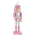 30cm Regal Pink Walnut Nutcracker - Charming Holiday Decoration & Gift for Young Girls