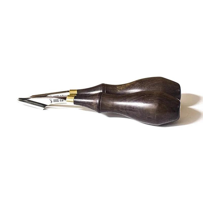 Artisan Leather Groover Tool Set with Premium Walnut Handle