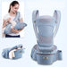 Multifunctional Ergonomic Baby Carrier with Hipseat and Kangaroo Wrap for Infants and Toddlers