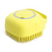 Silicone Pet Grooming Brush with Shampoo Dispenser - 2.7oz Capacity for Easy Bathing