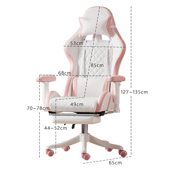 Ergonomic Diamond Leather Gaming Chair with Live Streaming Features