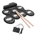 Portable Foldable Electronic Drum Set with Accessories for Practice Anywhere