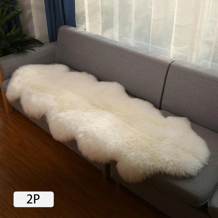 Luxurious Genuine Sheepskin Shag Rug for Ultimate Comfort - Soft, Plush Carpet for Sofa and Chair